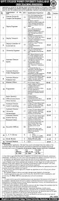 Job Opportunity In Government College Women University Faisalabad Jobs In Pakistan Teaching Positions Job Opportunities