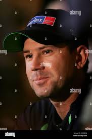 Australian cricket captain Ricky Ponting talks to the media in New Delhi,  India, Sunday, Oct. 8, 2006, ahead of the ICC Champions trophy. (AP  Photo/Gurinder Osan Stock Photo