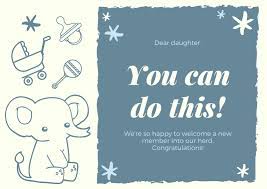 Printable card:a special gift for baby greeting card. Free Custom Printable Baby Shower Card Templates Canva