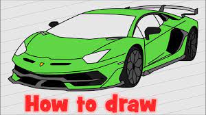 Each set should consist of one circle within another. How To Draw Lamborghini Aventador Svj Youtube