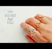 DIY Wire Wrap Heart Rings (Super Cute + Easy!) - YouTube
