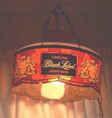 Beer light sign carling black label vintage. Carling Signs