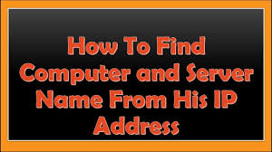 As a participant, if you need the ip address of another participant, you will have to go through the host. How To Find Hostname From Ip Address Youtube