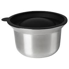 Omtanksam Vispskal Med Lock Rostfritt Stal Ljusgra Ikea In 2020 Stainless Steel Lighting Mixing Bowls Kallax Shelf Unit