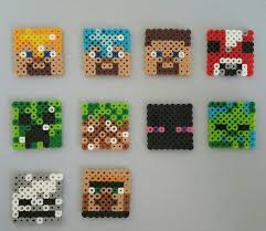 If You Love Minecraft You Will Love These Bead Designs 6 Characters To Choose From And More To Come Your S Christmas Perler Beads Perler Beads Designs Crafts
