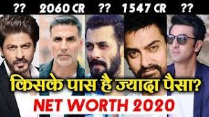Net Worth Of Top Bollywood Actors 2020 Shahrukh Khan Salman Khan Akshay Kumar Youtube