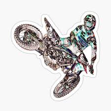 For coloring, you can chose from colored pencils, crayons, markers or watercolors. Dirt Bike Stickers Redbubble
