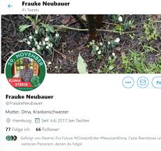 Carla reemtsma klimaaktivistin, cousine von luisa neubauer. Kopfe Frauke Neubauer Krankenschwester Kopf Mutter