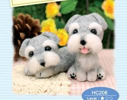 Needle Felting Use Wool Felt to Make SMART Schnauzer : English Material Kit  (english
