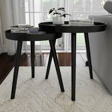 The dorel living moriah nesting tables lends your living room or foyer a charming pair for service or display. Round Nesting End Tables Accent Tables The Home Depot