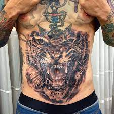 Pin By Jonathan Pinheiro On Cats Torso Tattoos Belly Tattoo Stomach Tattoos