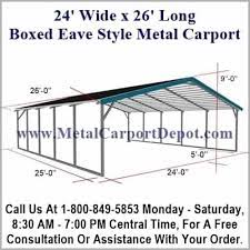 24x26x9 vertical double car garage. 24 X 26 A Frame Metal Carport Boxed Eave Roof