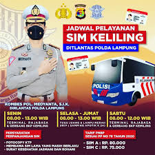 DITLANTAS POLDA LAMPUNG | Jadwal Pelayanan SIM keliling Ditlantas Polda  Lampung | Instagram