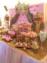 Cheetah Princess Baby Shower Party Ideas Photo 2 Of 5 Baby Shower Princess Theme Baby Shower Princess Baby Girl Shower Themes
