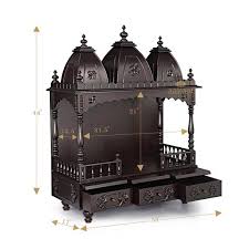 36 Vo Fl Large Hindu Wooden Temple Pooja Mandir For Etsy Pooja Mandir Wooden Temple For Home Temple Design For Home