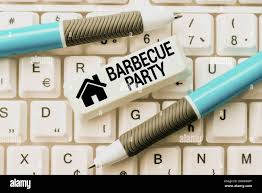 Handwriting Text Barbecue Party Word Written On Outdoor Party Where Food Is Cooked On A Grill Or Over A Fire Transcribing Online Voice Recordings Stock Photo Alamy