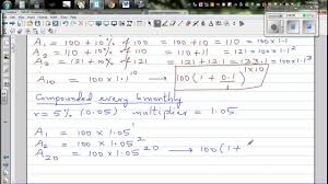 Proof Of Compound Interest Formula A P 1 R N Nt Youtube