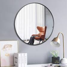Browse our selection of mirrors and find both free standing and full length mirrors that can be mounted on a wall or door. China Wall Mounted Large Round Mirror Decorative Make Up Framed Mirror With Black Frame For Bedroom Bathroom Entryway And Dining Room China Mirror Frame Mirror