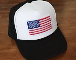 Black And Gray American Flag Hat Black White American Flag Black Hat With Grey Foam Front Trucker Hat Snapback Flat Bill Trucker Hat Patriotic Hat Patriotic Hats American Flag Hats