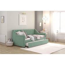 Little Seeds Monarch Hill Ambrosia Upholstered Daybed And Trundle Teal Velvet Twin Teal Walmart Com Daybed With Trundle Twin Daybed With Trundle Upholstered Daybed