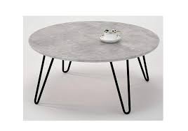 Elle doit avant tout bien s'adapter au dimension de votre salon et à votre décoration d'intérieur. Style Industriel Contemporain Plateau Effet Beton Luna 90 Meubletmoi Table Basse Ronde Pied Metal Vintage Salon Cuisine Maison Nreprints Com