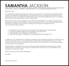 Electrical Apprentice Cover Letter Sample Cover Letter Templates Examples