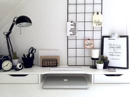 Black And White Office Table Black And White Office Decor Workspaces Work Spaces In 2020 Ikea Alex Desk Bedroom Desk Organization Desk Inspiration