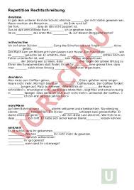 Nach hause ;)) ich habe es früher immer falsch geschrieben, aber dann nachgeschaut :d. Arbeitsblatt Wiederholung Rechtschreibung Deutsch Rechtschreibung