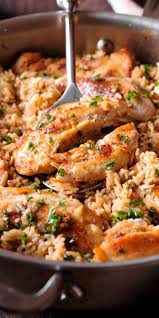 Chicken With Garlic Parmesan Rice Chicken Dinner Recipes Chicken Recipes Healthy Chicken Recipes