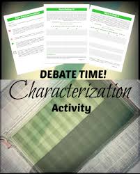 Characterization Argument Literary Elements Writing Analysis Comm High School English Lessons Characterization Activities Middle School English Classroom