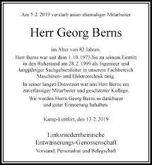 Alle Traueranzeigen Fur Georg Berns Trauer Rp Online De