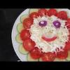 The decoration dish with candle and ball, food decor, tibetan food dish with soup, delicious well decoration food, raw salad dish with flower and herbs, a tasty dish. 1