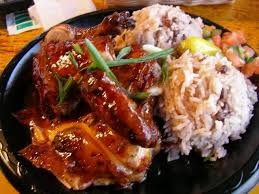 Jamaican Baked Chicken With Rice N Peas Jerk Chicken And Rice Jerk Chicken Recipe Jamaican Cuisine