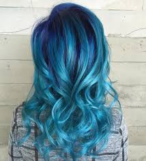 Been considering trying brown balayage hair? Blue Hair With Dark Blue Roots But With Lavender Tips Cores De Cabelo Cabelo Cabelo Azul