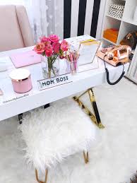 Black And White Office Table Office Desk White Office Decor Pink Office Decor Pink Home Offices