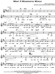 Louis Armstrong What A Wonderful World Sheet Music Leadsheet In D Major Transposable Download Print Sheet Music Tlc Music What A Wonderful World