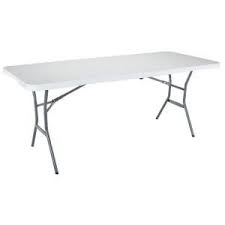 Lifetime 6 Ft White Granite Fold In Half Table 25011 At The Home Depot Fold In Half Table Half Table Folding Table
