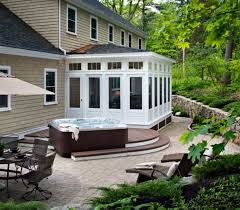 The stairs stuck out into the center of the yard which was really a poor design. Tigard Innovative Screened Porch Design Archadeck Of West Portland