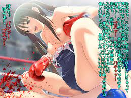 1boy 1girls arena artist name blood blue boxing gloves blue  gloves boxing boxing gloves boxing ring female female focus femdom gloves  human human only male mixed boxing nipples punching