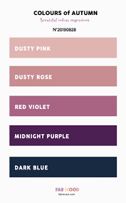 It will also give you a more sophisticated look. Autumn Color 2019 Dusty Pink Dusty Rose Red Violet Dark Blue Midnight Purple