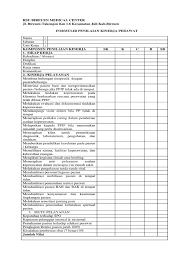 Report form penilaian kinerja perawat_bidan. Format Penilaian Kinerja Perawat Masnurul
