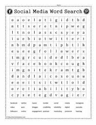 Social Media Word Search Social Media Worksheet Media Literacy Lessons Social Media