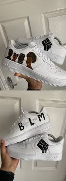 Black Lives Matter Custom Air Forces Nike Af1 Black Lives Matter Customs In 2020 Painted Nikes Nike Af1 Black Lives Matter
