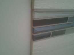 When i put on the 1/2 drywall, it should align with how far the curb sticks out. Finishing Edges Around Mosaic Wall Tile Page 2 Contractor Talk Professional Construction And Remodeling Forum