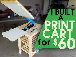 How To Build A Cheap Screen Printing Cart Silk Screen Printing Diy Screen Printing Shops Diy Screen Printing