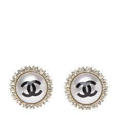 Bamoer fashion jewelry has 18 years of brand experience. Chanel Pearl Crystal Coco S Pearls Cc Stud Earrings Gold Black 586629 Fashionphile