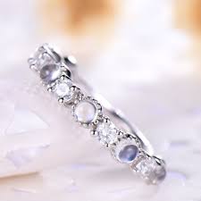 Moonstone Cz Diamond Wedding Band Wedding Rings Unique Ruby Wedding Rings Wedding Rings Vintage