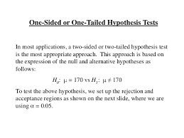 One Sided Or One Tailed Tests