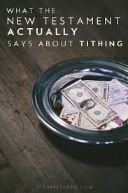 On its way to the ﬁnals. Tithing In The New Testament Old