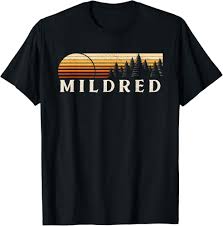 Mildred, NC Vintage Evergreen Sunset Eighties Retro T-Shirt